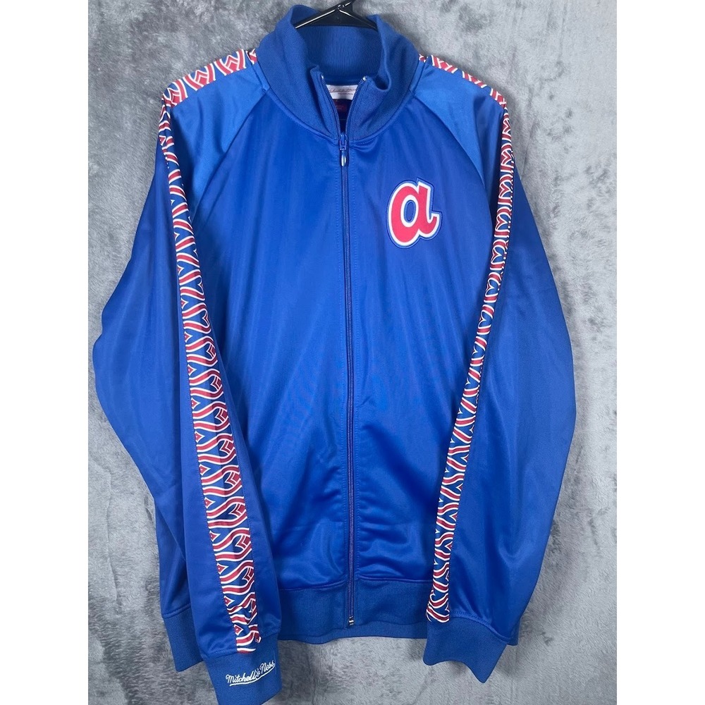 Atlanta Braves Mitchell & Ness Jacket Mens XL Cooperstown Retro MLB Track Zip Up